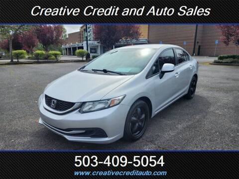 2013 Honda Civic for sale at Creative Credit & Auto Sales in Salem OR
