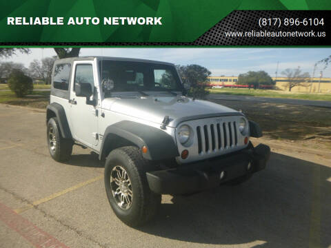 2010 Jeep Wrangler for sale at RELIABLE AUTO NETWORK in Arlington TX