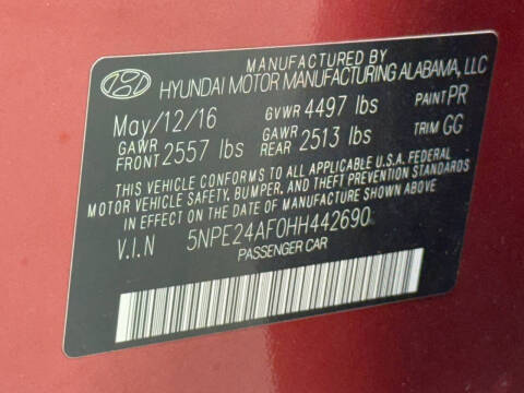 2017 Hyundai Sonata SE