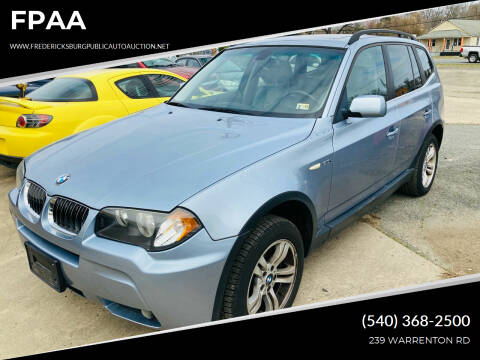 2006 BMW X3 for sale at FPAA in Fredericksburg VA