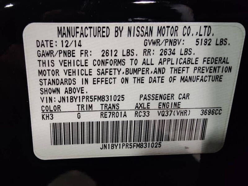 2015 Infiniti Q70L 3.7