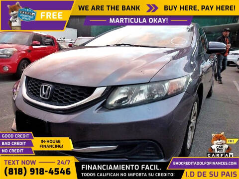 2015 Honda LX LX SEDAN for sale at Adolfo Finances in Los Angeles CA
