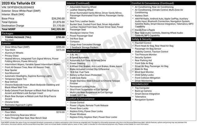 2020 Kia Telluride EX