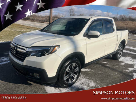 2018 Honda Ridgeline for sale at SIMPSON MOTORS in Youngstown OH