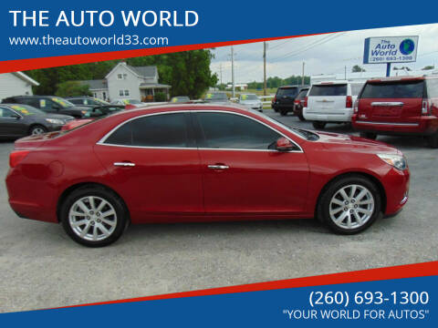 2013 Chevrolet Malibu for sale at THE AUTO WORLD in Churubusco IN