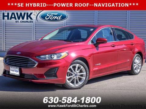 2019 Ford Fusion Hybrid for sale at Hawk Ford of St. Charles in Saint Charles IL