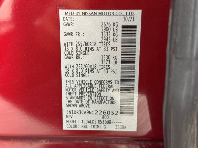 2022 Nissan Pathfinder SL