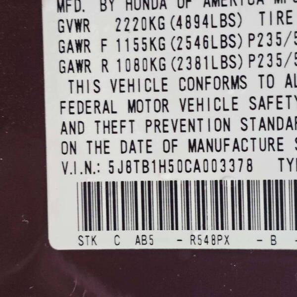 2012 Acura RDX SH-AWD w/Tech