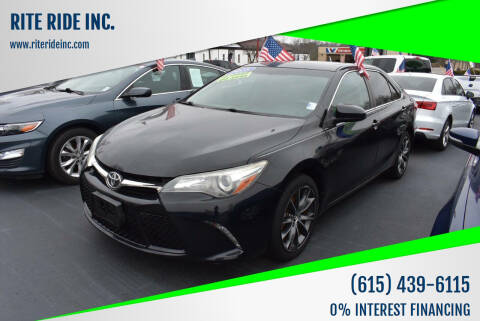 2015 Toyota Camry for sale at RITE RIDE INC. in Murfreesboro TN