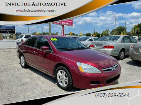 2006 Honda Accord for sale at Invictus Automotive in Longwood FL