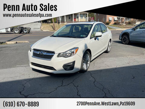 2013 Subaru Impreza for sale at Penn Auto Sales in West Lawn PA