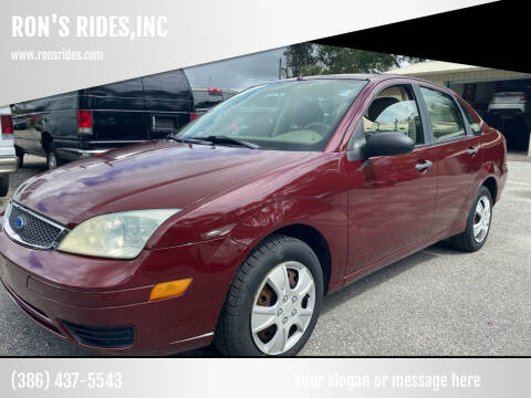 2006 Ford Focus for sale at RON'S RIDES,INC in Bunnell FL
