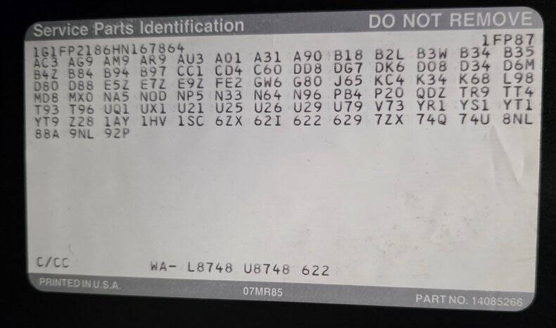 1987 Chevrolet Camaro Z28