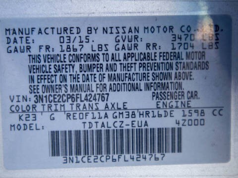 2015 Nissan Versa Note S Plus
