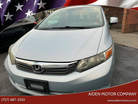 2012 Honda Civic for sale at Aiden Motor Company in Portsmouth VA