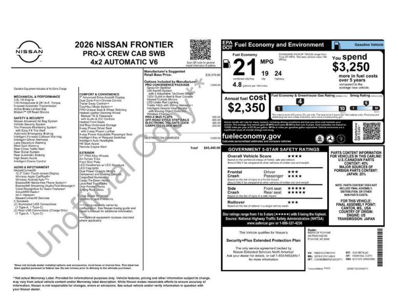 2026 Nissan Frontier PRO-X