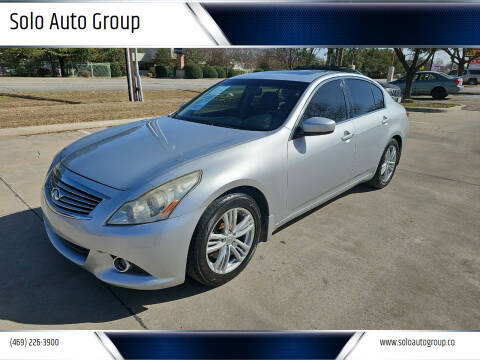 2013 Infiniti G37 Sedan for sale at Solo Auto Group in Mckinney TX
