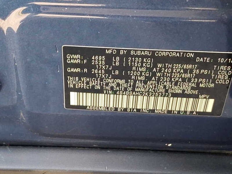 2019 Subaru Outback 2.5i Premium