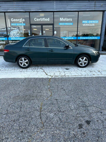 2003 Honda Accord for sale at Georgia Certified Motors in Stockbridge GA