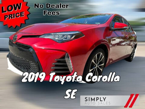 2019 Toyota Corolla for sale at Simply Auto Sales in Palm Beach Gardens FL