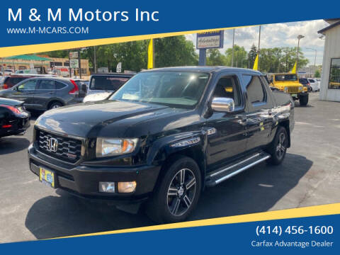 2013 Honda Ridgeline for sale at M & M Motors Inc in West Allis WI