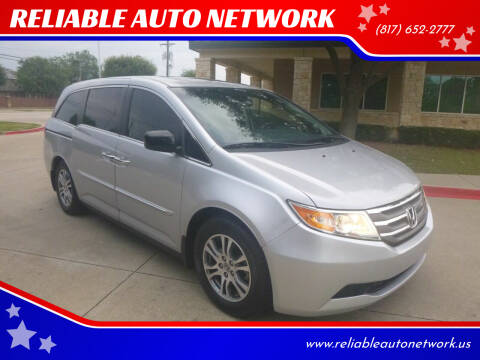 2012 Honda Odyssey for sale at RELIABLE AUTO NETWORK in Arlington TX