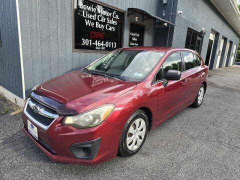 2013 Subaru Impreza for sale at Bowie Motor Co in Bowie MD