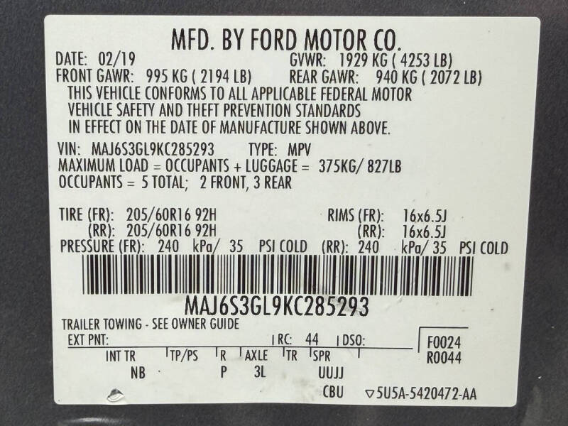 2019 Ford EcoSport SE