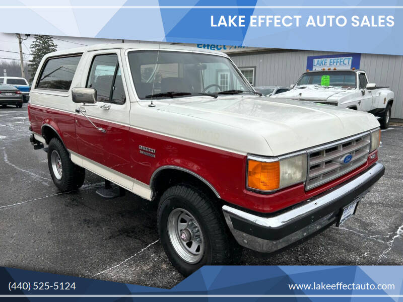 1988 Ford Bronco for sale at Lake Effect Auto Sales in Chardon OH