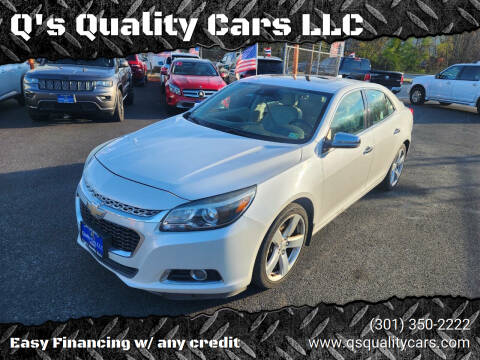 2015 Chevrolet Malibu for sale at Q's Quality Cars LLC in Capitol Heights MD