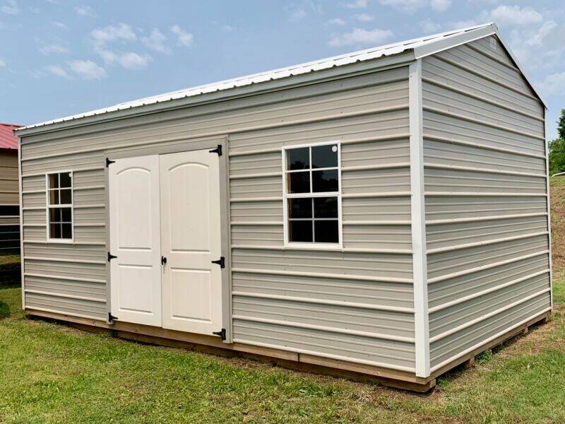2023 Burnett Affordable Buildings 12x20 Side Utility Metal Shed for sale at Lakeside Auto RV & Outdoors in Cleveland OK