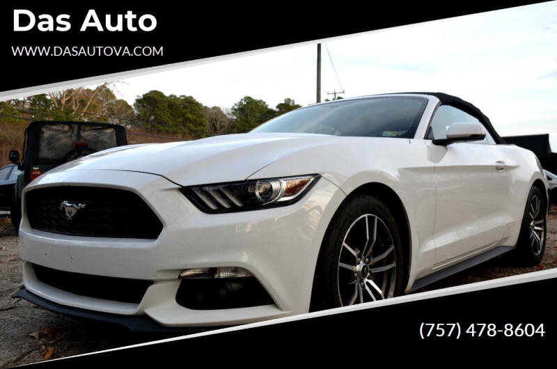 2017 Ford Mustang for sale at Das Auto in Virginia Beach VA