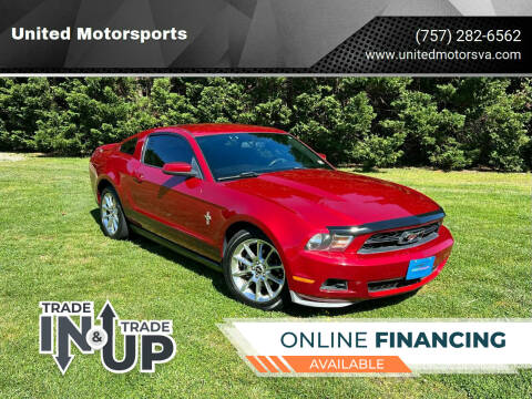 2010 Ford Mustang for sale at United Motorsports in Virginia Beach VA