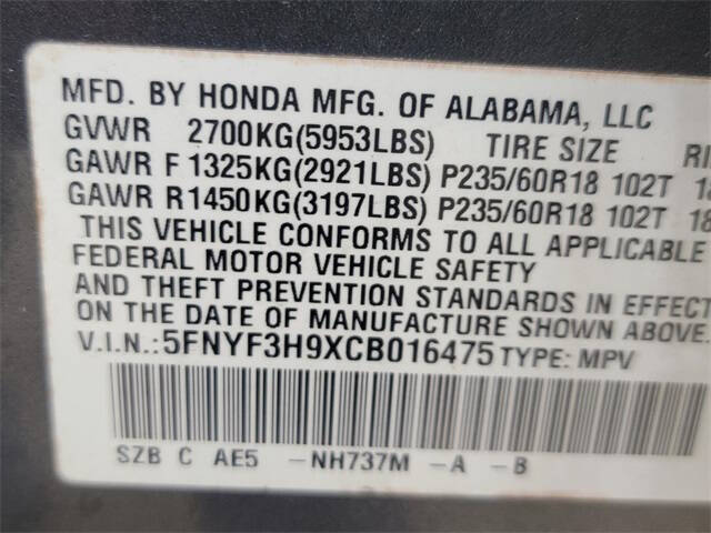 2012 Honda Pilot Touring