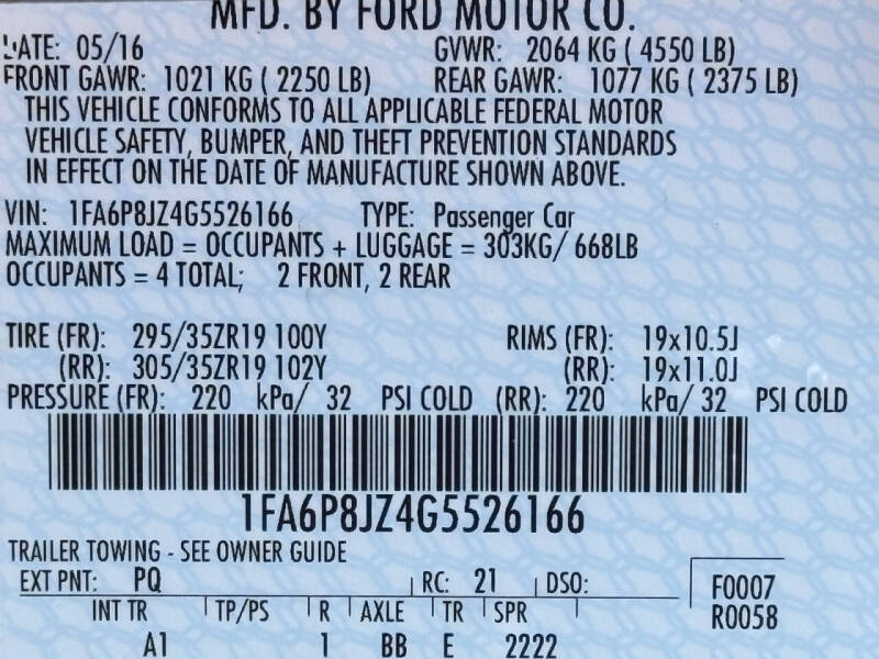 2016 Ford Mustang Shelby GT350