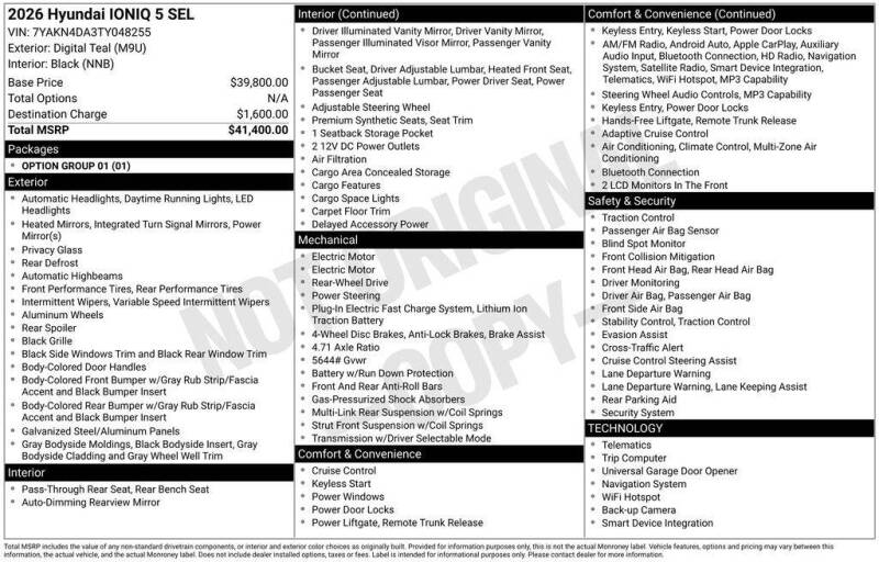 2026 Hyundai Ioniq 5 SEL