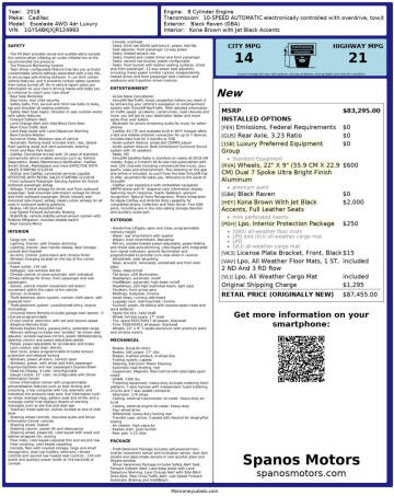 2018 Cadillac Escalade Luxury