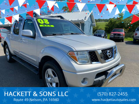 2008 Nissan Frontier for sale at HACKETT & SONS LLC in Nelson PA