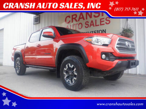2017 Toyota Tacoma for sale at CRANSH AUTO SALES, INC in Arlington TX