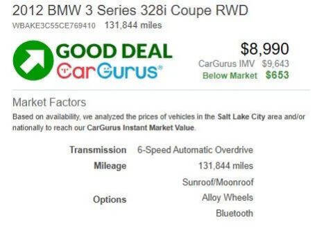 2012 BMW 3 Series 328i