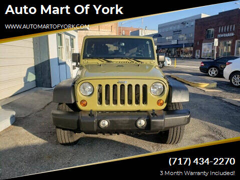 2013 Jeep Wrangler Unlimited for sale at Auto Mart Of York in York PA