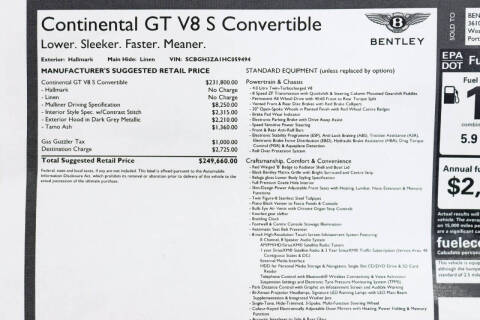 2017 Bentley Continental GT V8 S