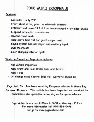 2008 MINI Cooper S