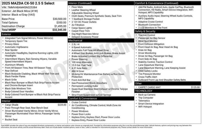 2025 Mazda CX-50 2.5 S Select