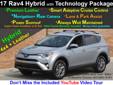 2017 Toyota RAV4 Hybrid for sale at A Buyers Choice in Jurupa Valley CA