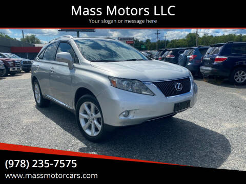 2012 Lexus RX 350 for sale at Mass Motors LLC in Worcester MA