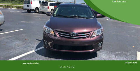 2013 Toyota Corolla for sale at K&N AUTO SALES in Tampa FL