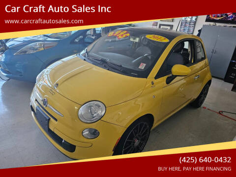 2012 FIAT 500 for sale at Car Craft Auto Sales Inc in Lynnwood WA