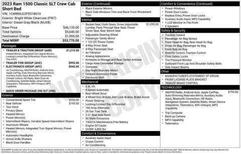 2023 RAM 1500 Classic SLT