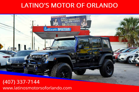 2018 Jeep Wrangler JK Unlimited for sale at LATINO'S MOTOR OF ORLANDO in Orlando FL